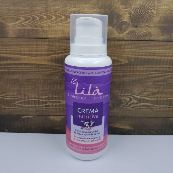 Crema nutritiva sin perfume 200ml Lilà Cosmètics