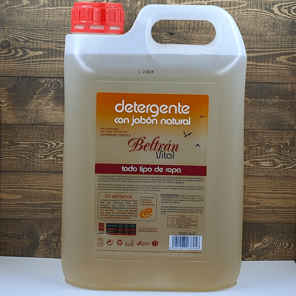 Detergente líquido con jabón natural 5L Beltrán Vital